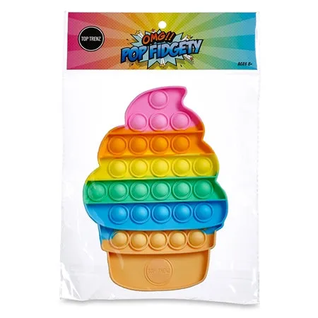 Pop It Fidget Toy - Rainbow Ice Cream Cone