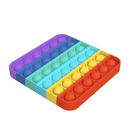 Pop It Fidget Toy - Rainbow Square