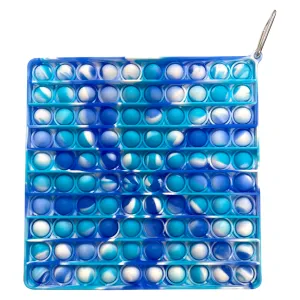 Pop It Jumbo Blue Tie Dye Square Fidget Toy