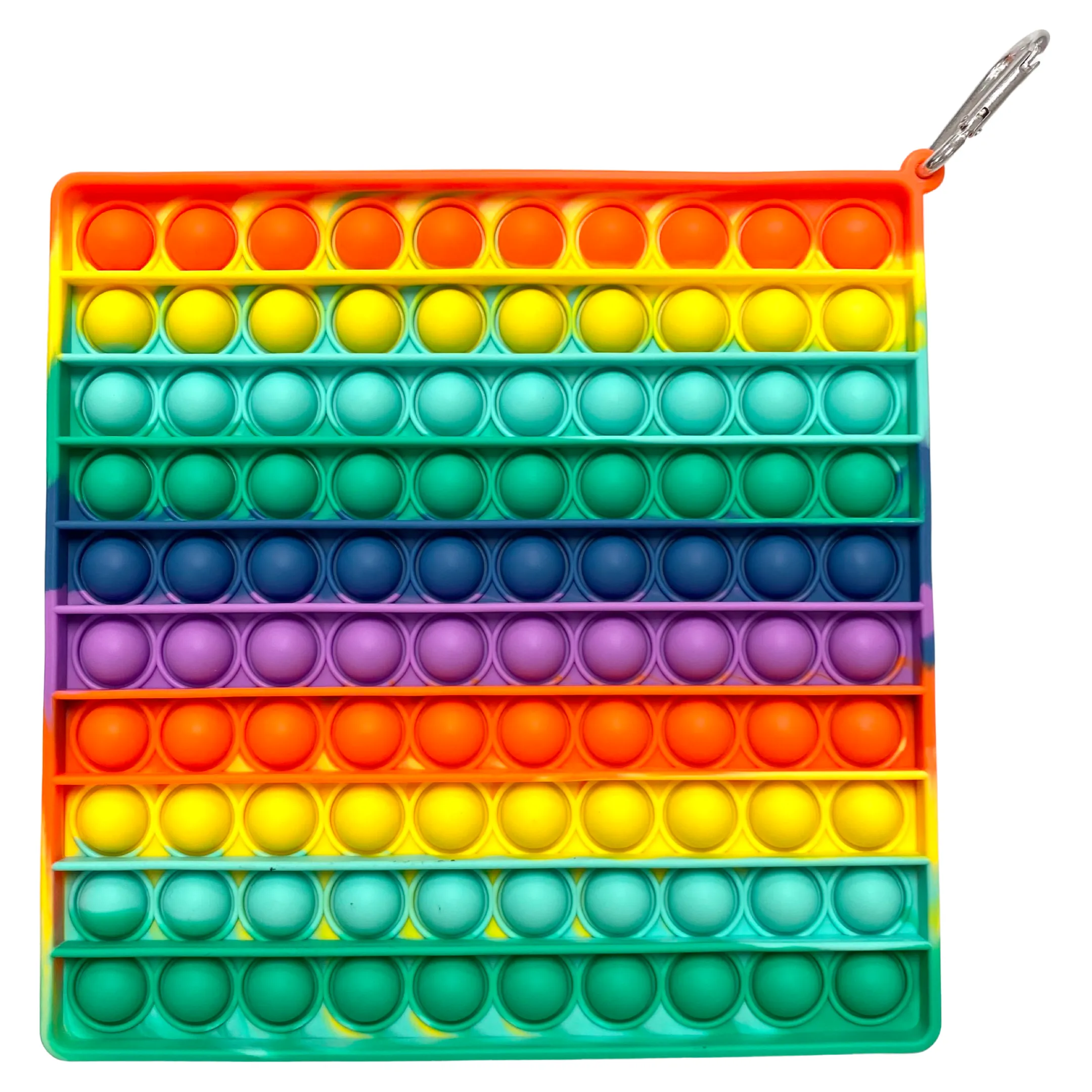Pop It Jumbo Rainbow Square Fidget Toy