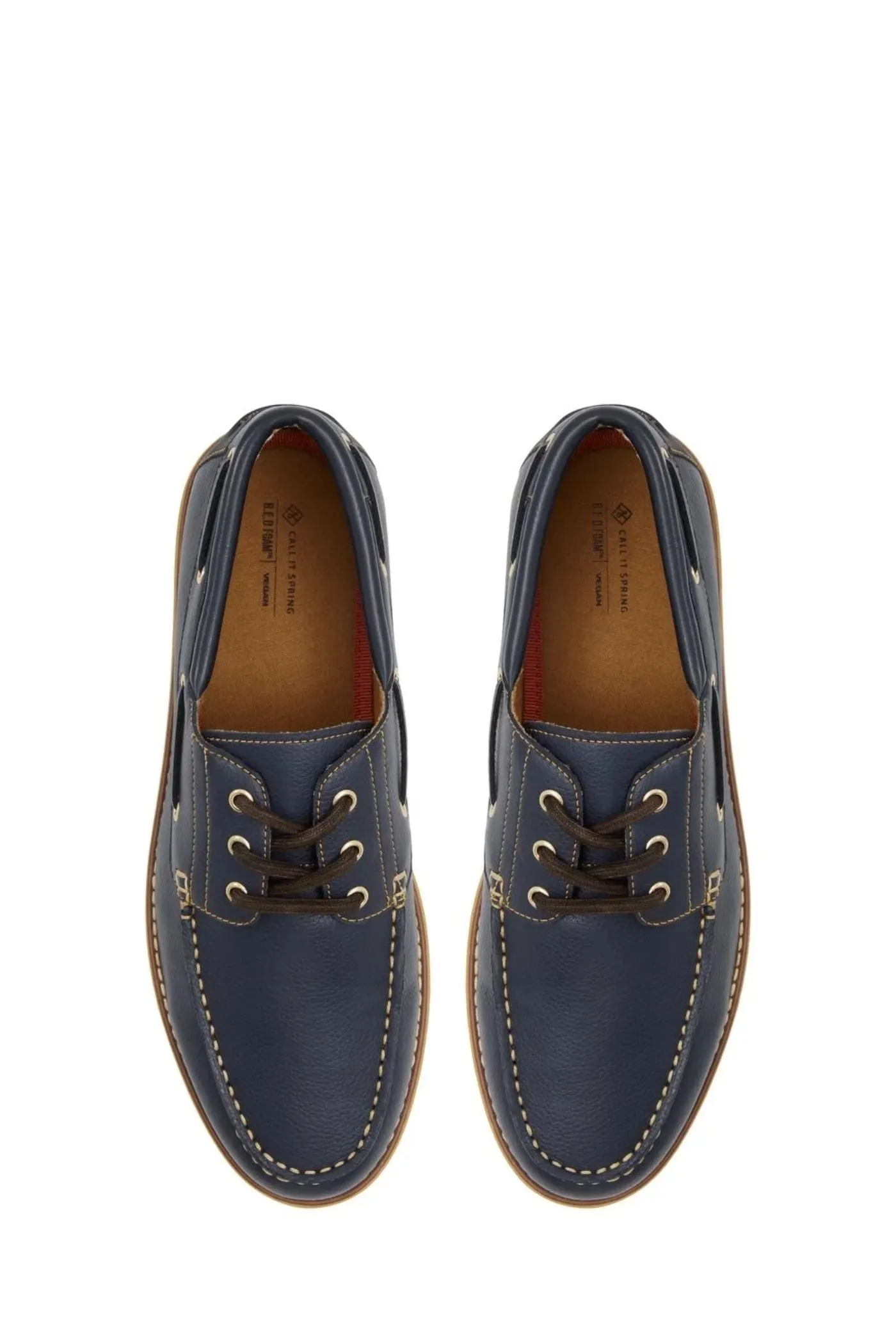 Renzo Cleated Moccasin Slip In Loafer - Navy