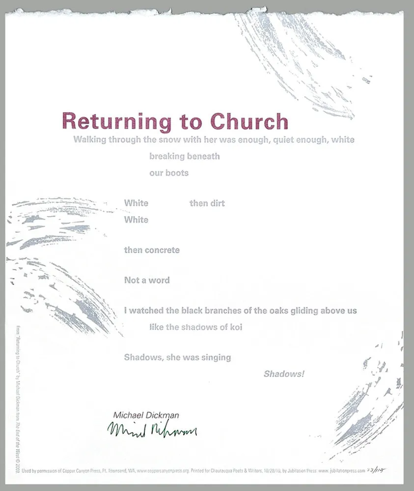 Returning To Church by Michael Dickman