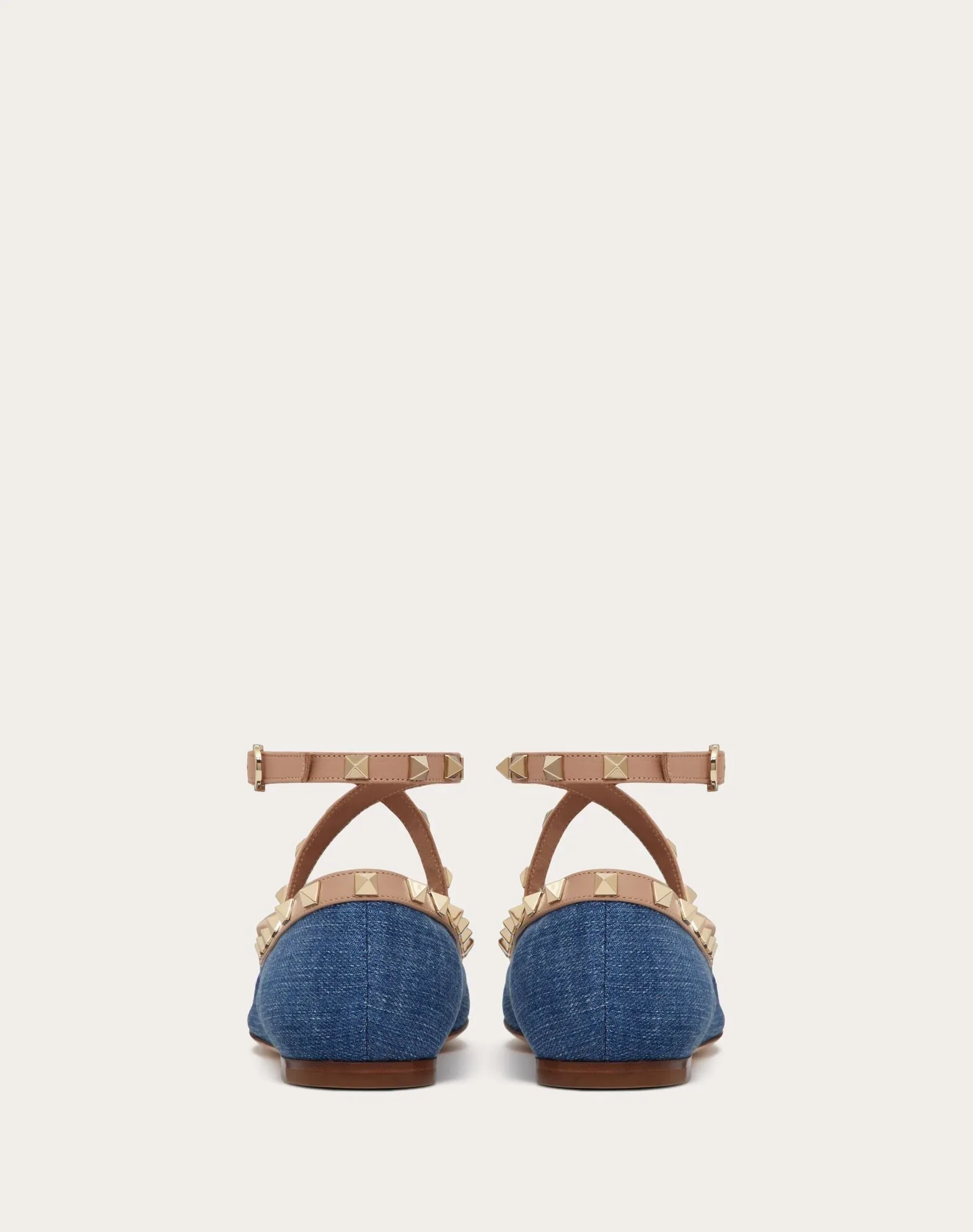 Rockstud Denim Ballerinas