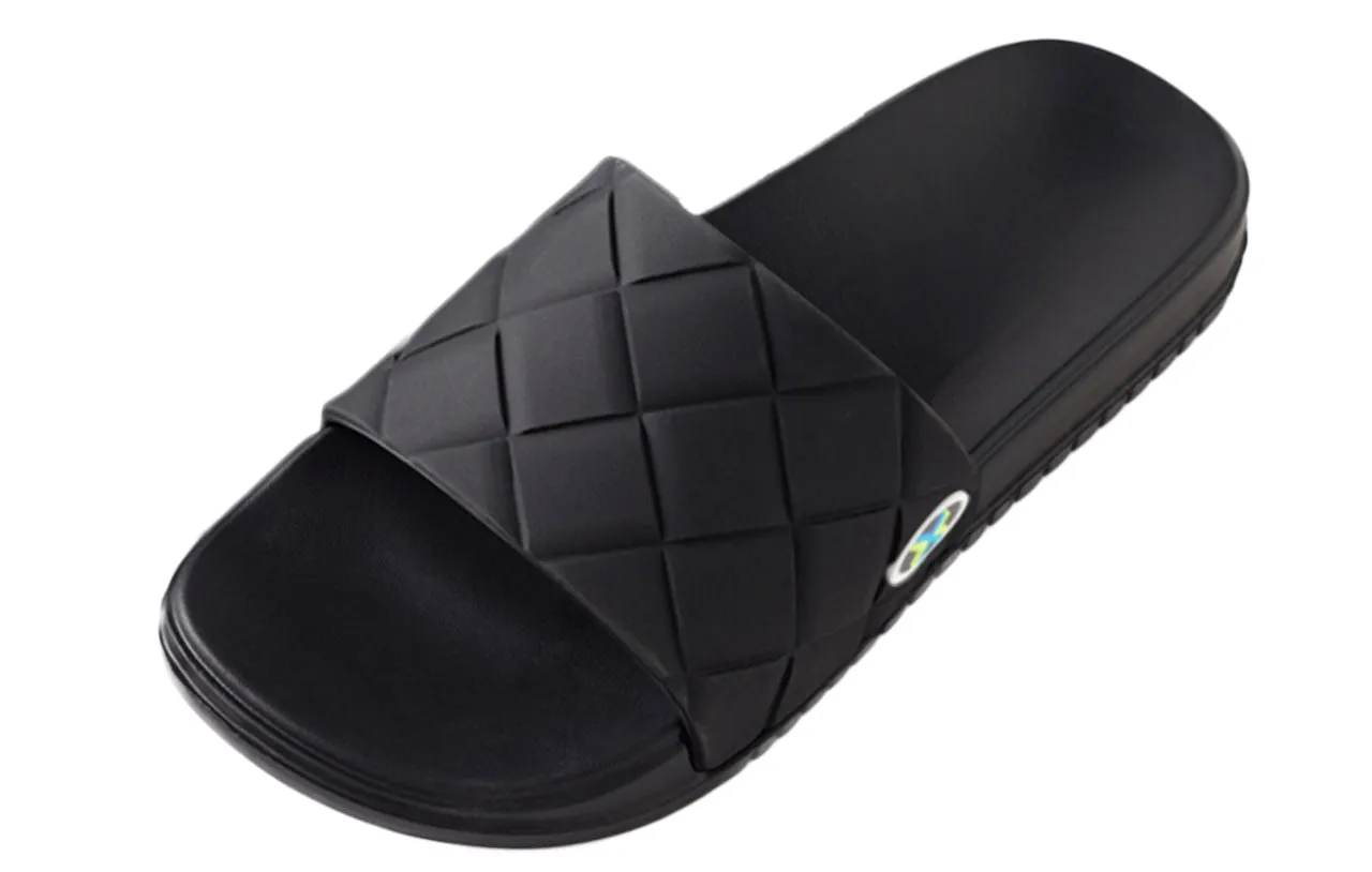 Roxoni Men's Breathable Indoor Outdoor Lightweight Open Toe Sandal Slipper