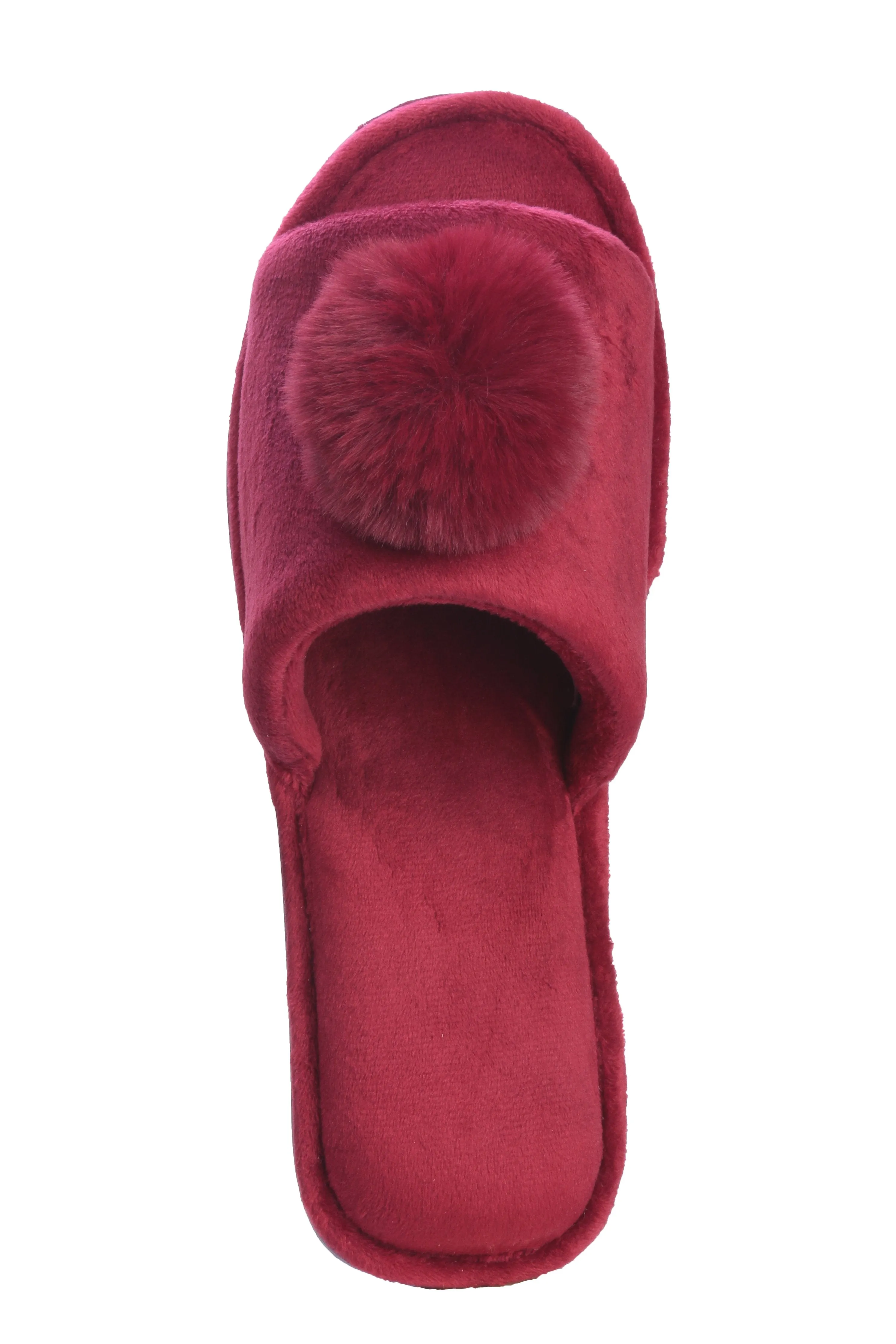 Roxoni Women’s Slippers Lovely Velvet Pom-pom Open Toe House Slides