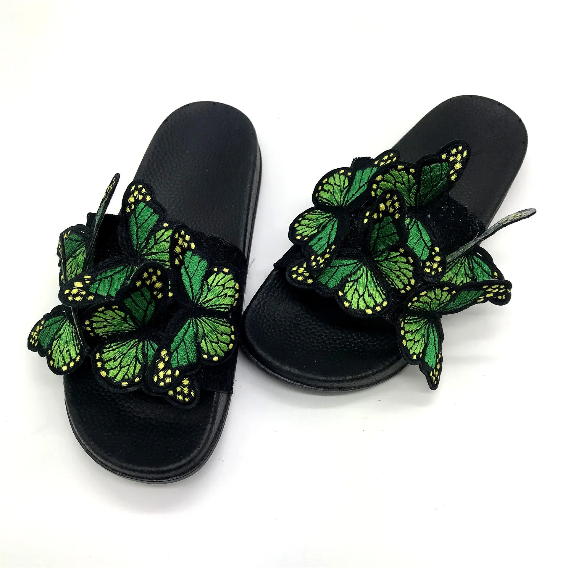 RXFSP Bow Embroidered Butterfly Slipper