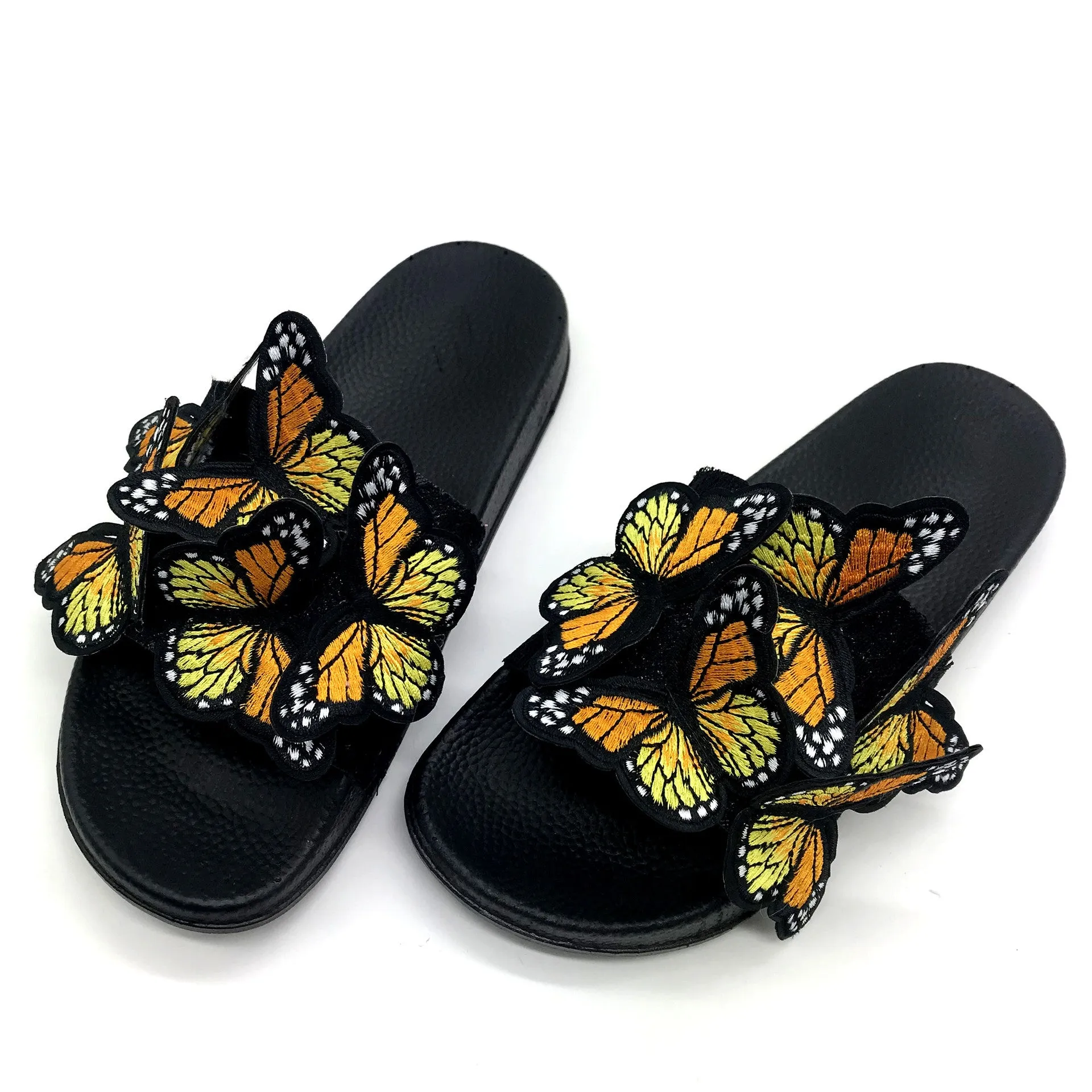 RXFSP Bow Embroidered Butterfly Slipper