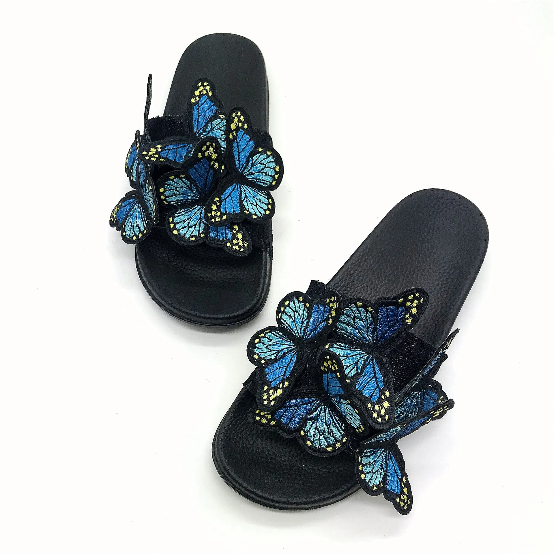 RXFSP Bow Embroidered Butterfly Slipper