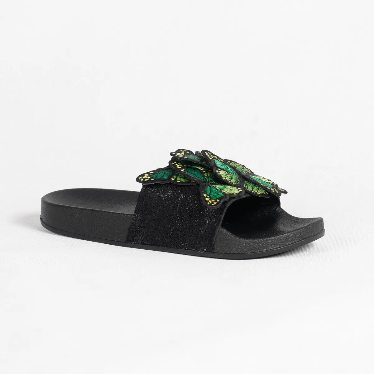 RXFSP Bow Embroidered Butterfly Slipper