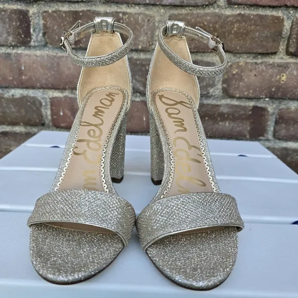 Sam Edelman Yaro Block Heels With Ankle Straps Sz 5.5