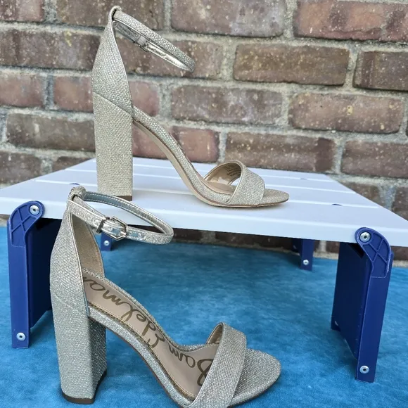 Sam Edelman Yaro Block Heels With Ankle Straps Sz 5.5