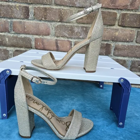 Sam Edelman Yaro Block Heels With Ankle Straps Sz 5.5