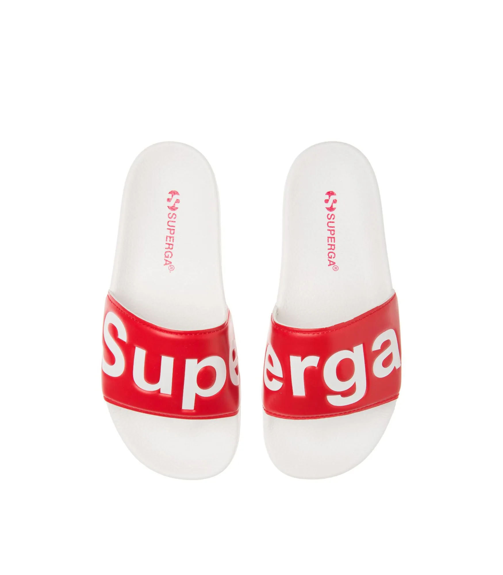Slippers Slide - White Red