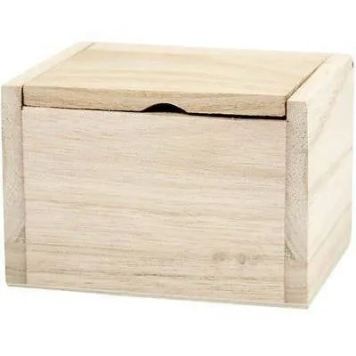 Small Wooden Flip Top Box Lid Storage 10cm To Decorate