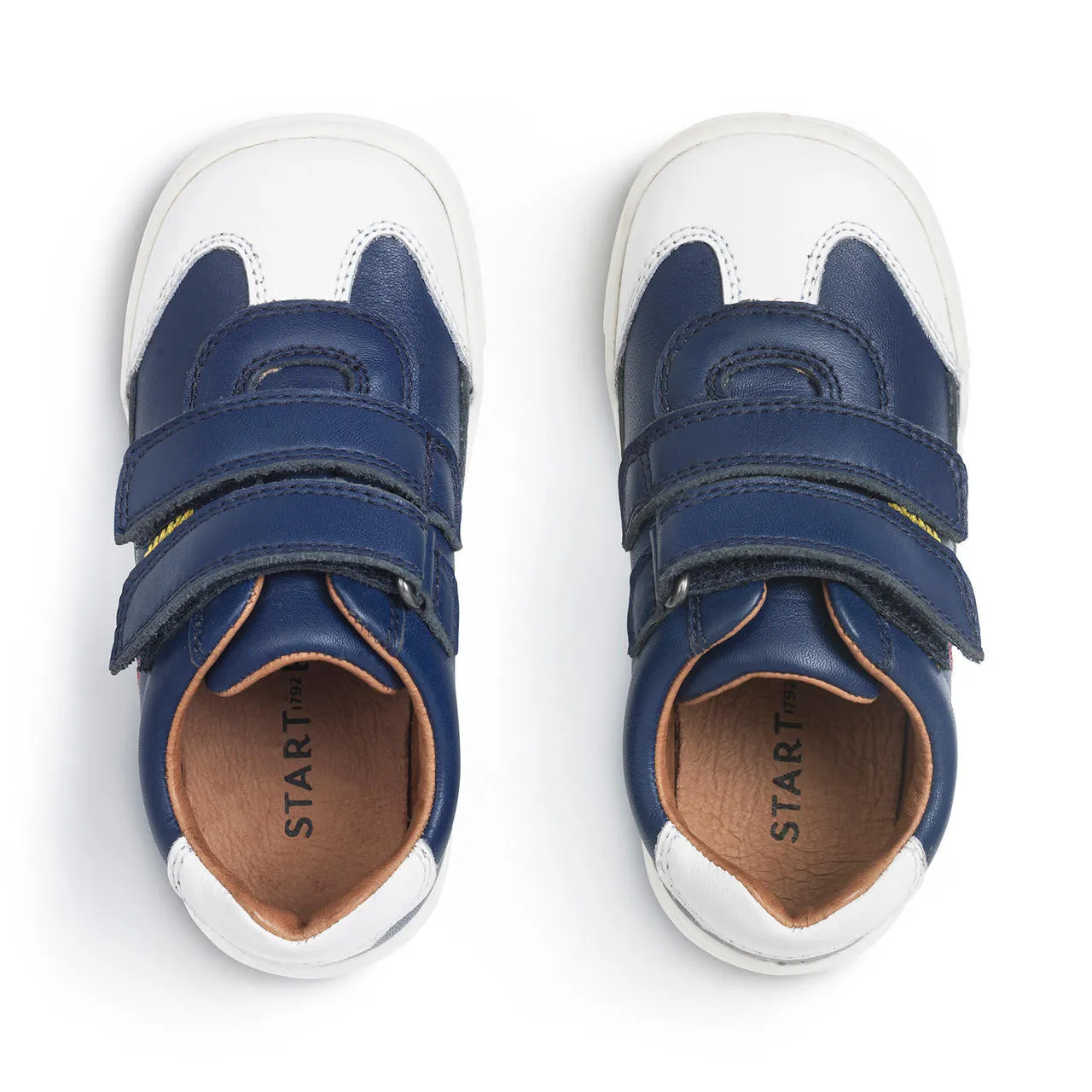 Start Rite Roundabout French Navy Leather Riptape Shoe