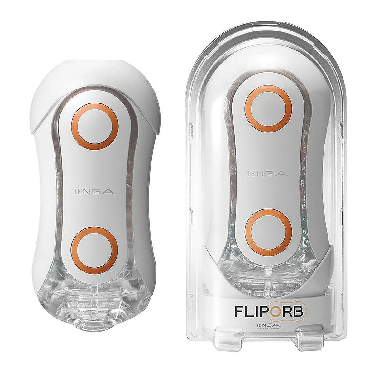 Tenga Flip Orb Discreet Penis Masturbator - Orange Crash