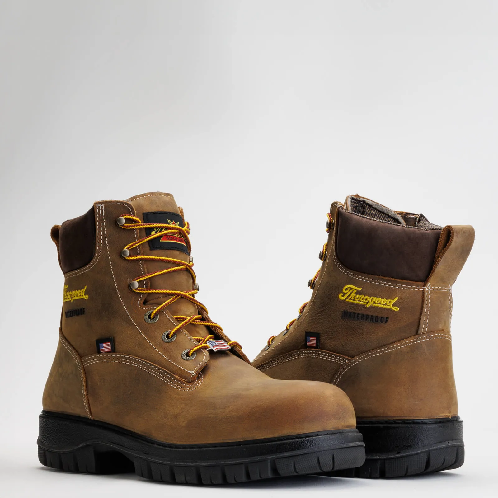 Thorogood Men's Genesis Series 6" Safety Toe Waterproof Work Boot -Chestnut- 804-4149