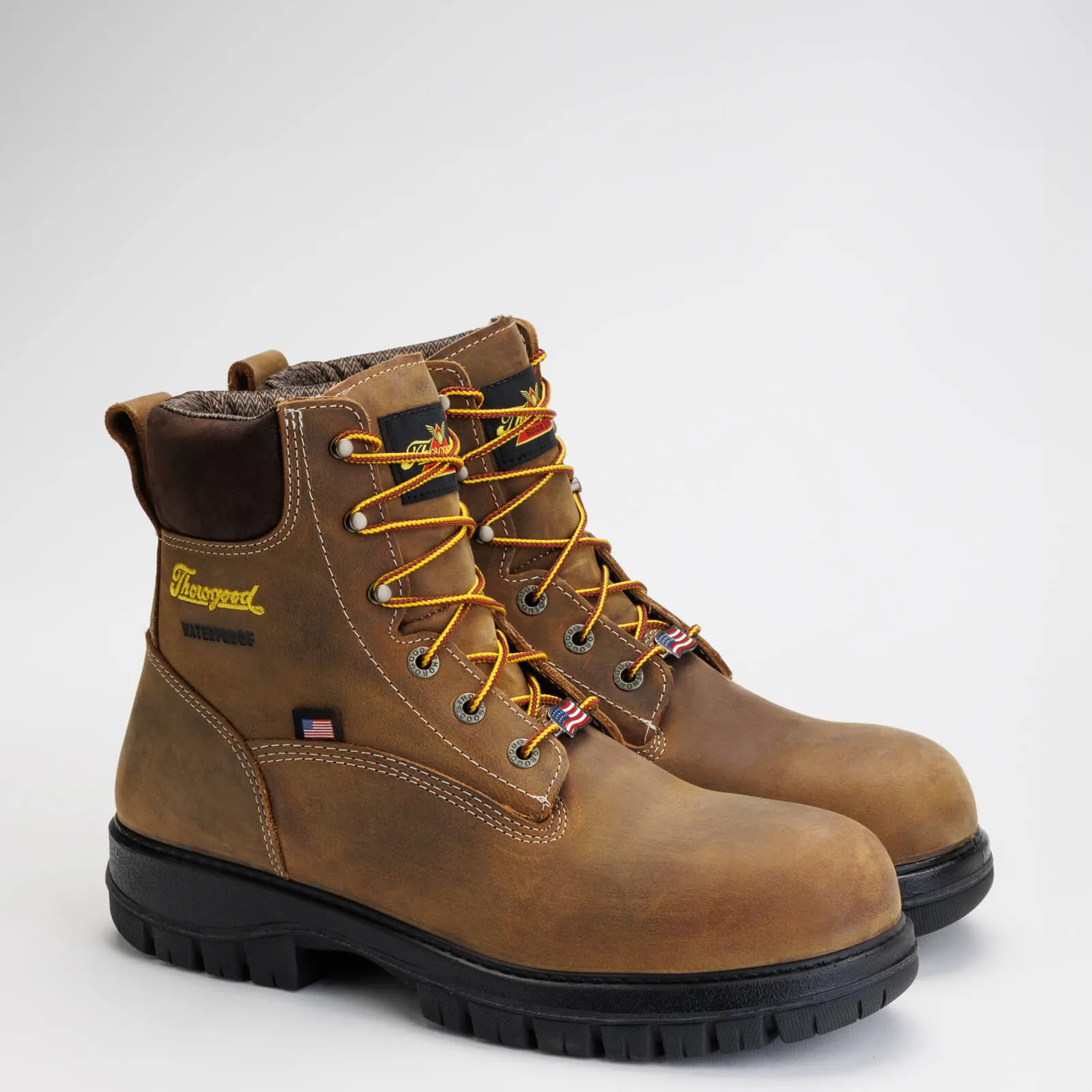 Thorogood Men's Genesis Series 6" Safety Toe Waterproof Work Boot -Chestnut- 804-4149