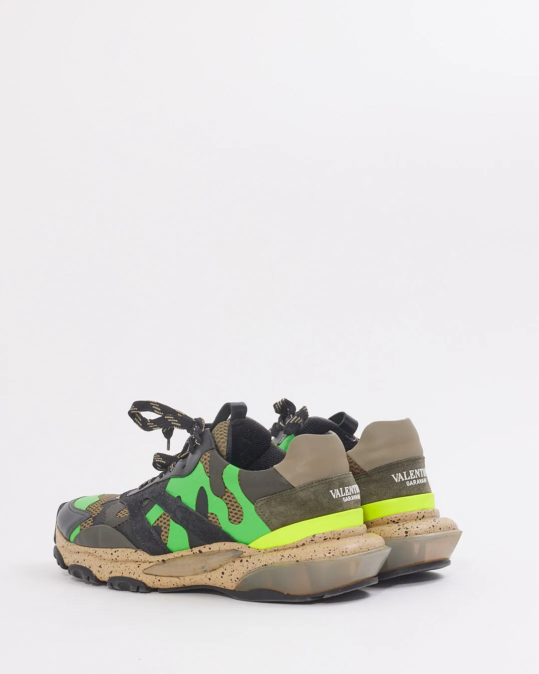 Valentino Men's Camo Multi Color Chunky Sneakers- 44