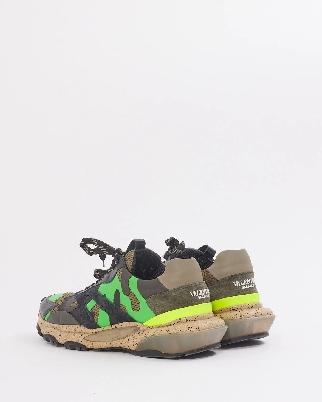 Valentino Men's Camo Multi Color Chunky Sneakers- 44