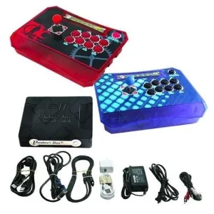 Wireless Arcade Stick Home Console with 815 Games (Two player) Red & Blue