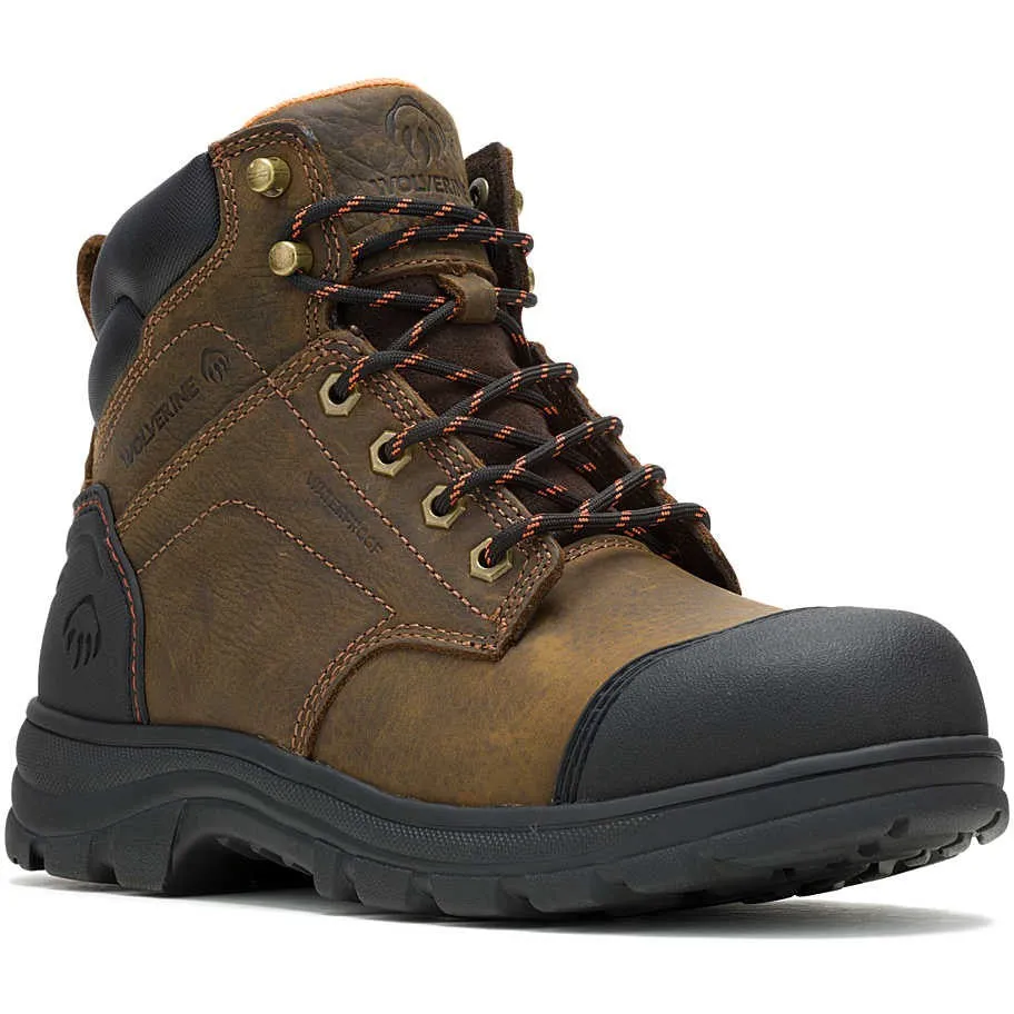 Wolverine Men's Carlsbad 6" Cap Steel Toe WP Work Boot -Brown- W241079