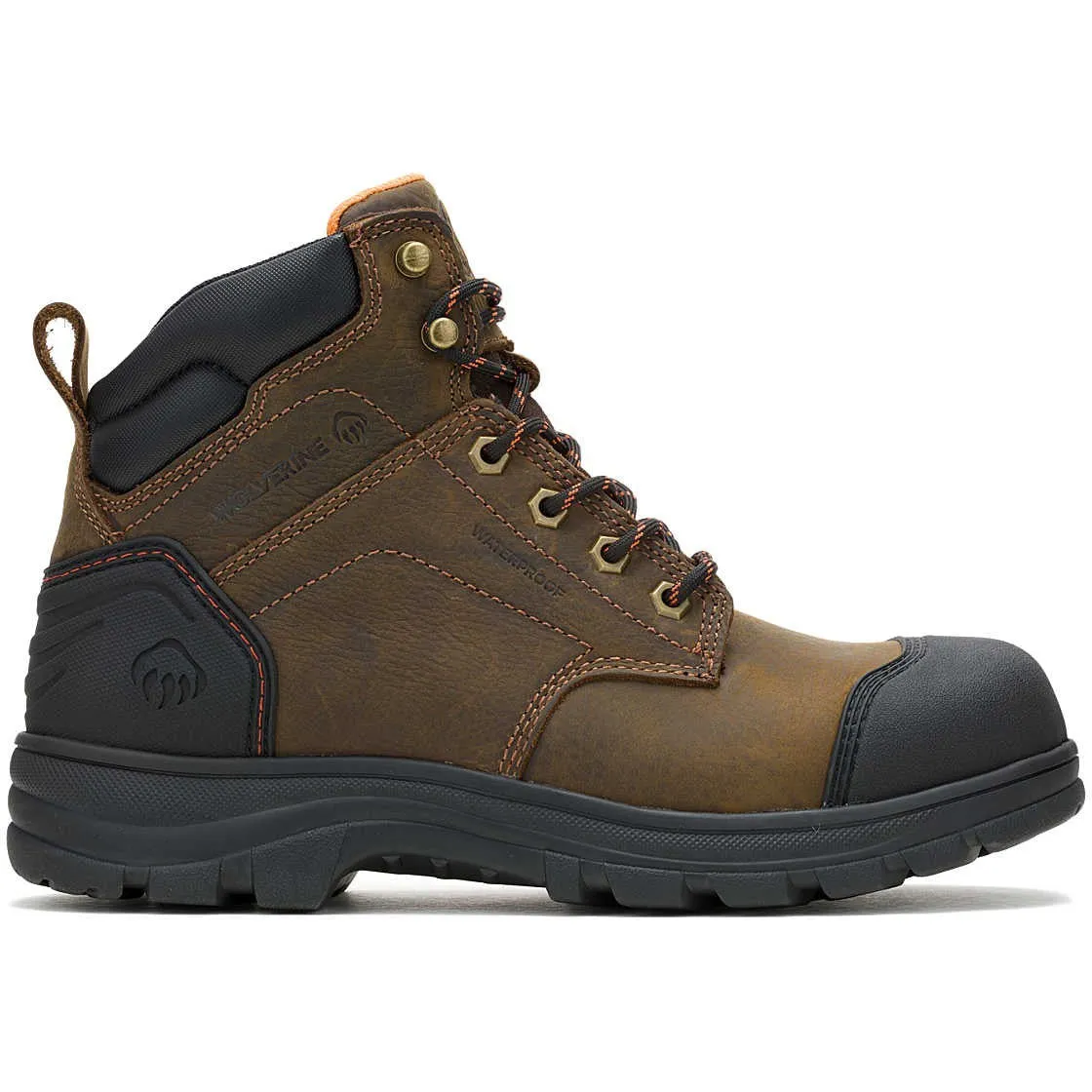 Wolverine Men's Carlsbad 6" Cap Steel Toe WP Work Boot -Brown- W241079