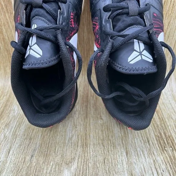 Women's Size 7 Youth 5.5Y - Nike Kobe Mentality Black Red Basketball Shoes