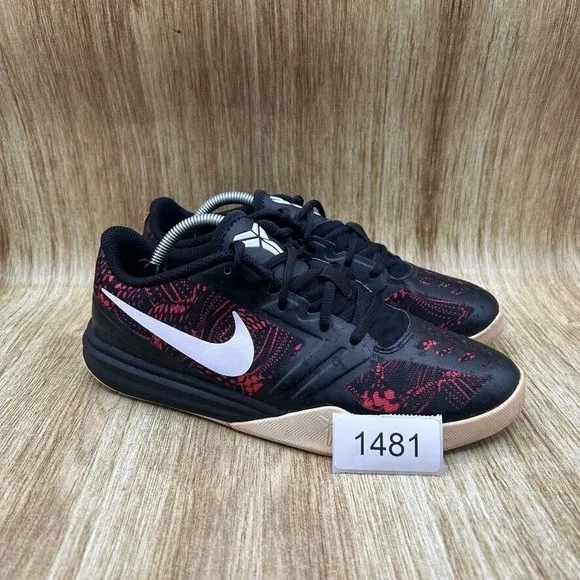 Women's Size 7 Youth 5.5Y - Nike Kobe Mentality Black Red Basketball Shoes