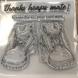 Work Boots Clear Stamp 18330