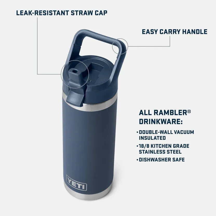 YETI Rambler 18 OZ (532ml) Bottle With Straw Cap - Seafoam