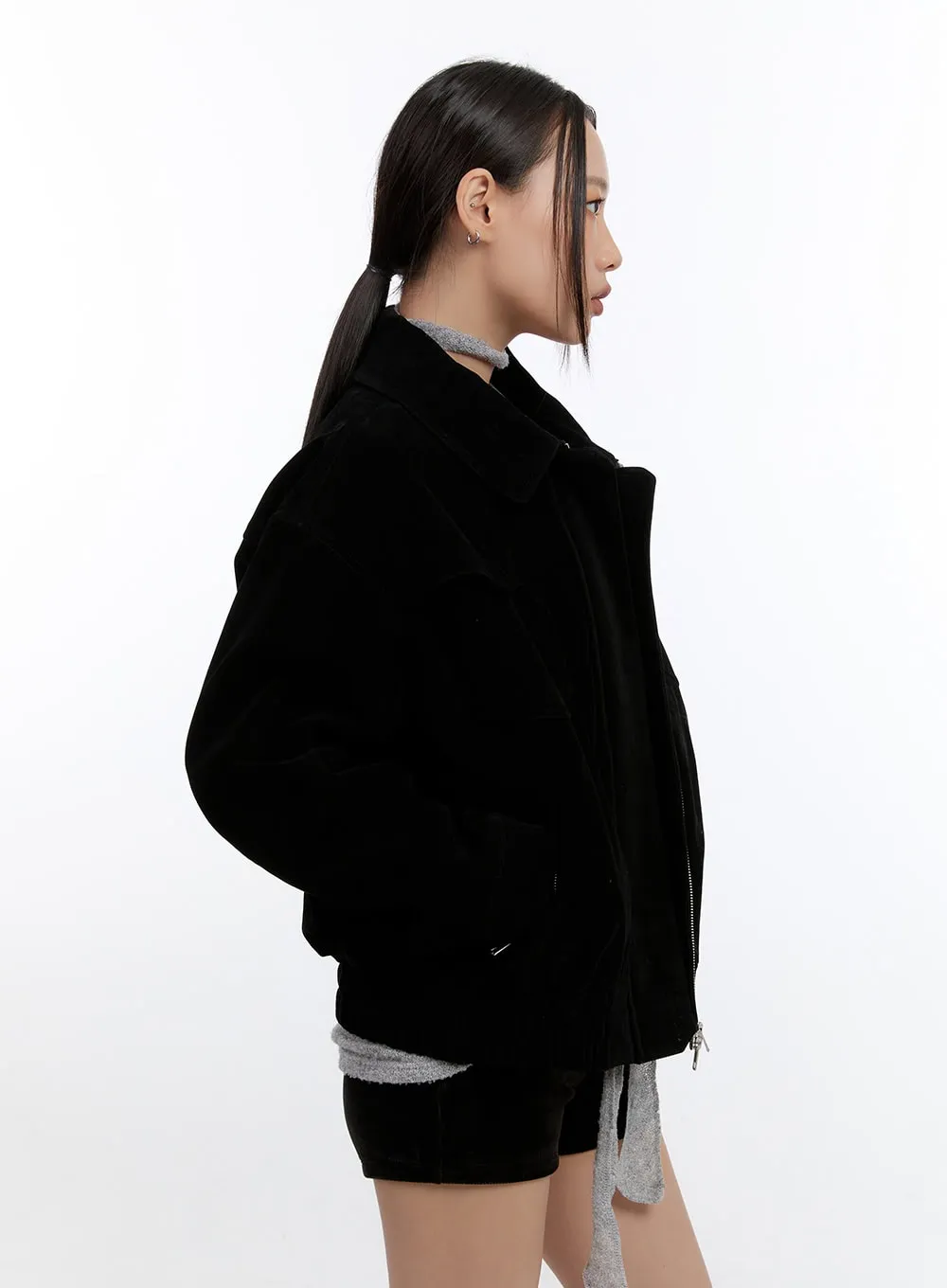 Zip Up Collar Jacket CO431