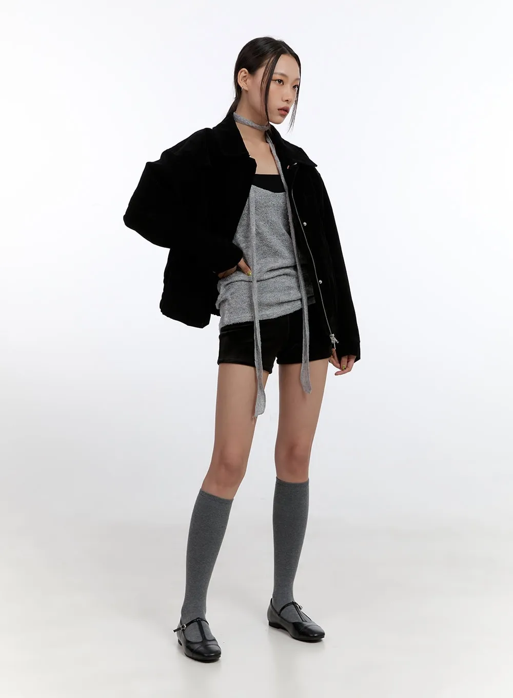 Zip Up Collar Jacket CO431