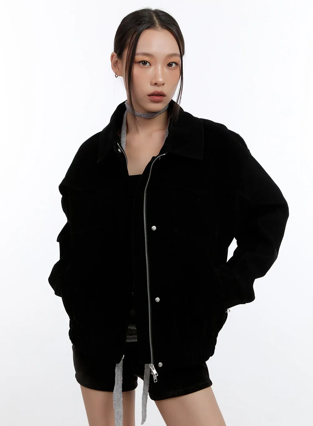 Zip Up Collar Jacket CO431