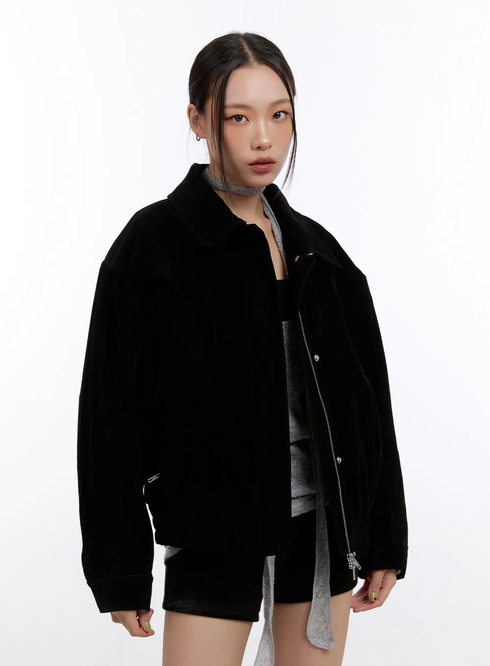 Zip Up Collar Jacket CO431