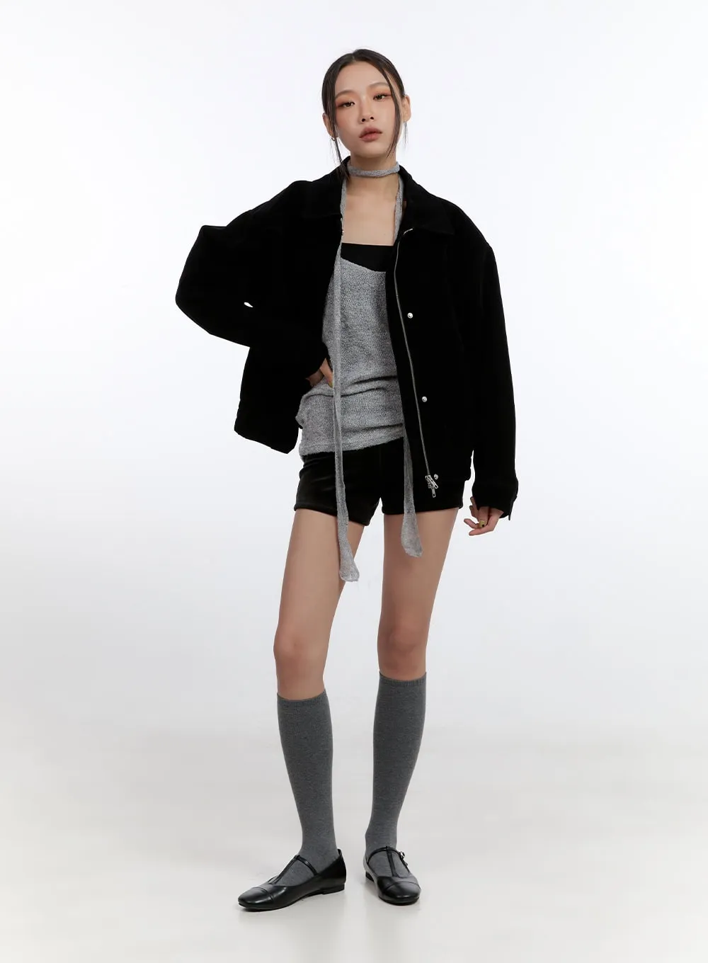 Zip Up Collar Jacket CO431